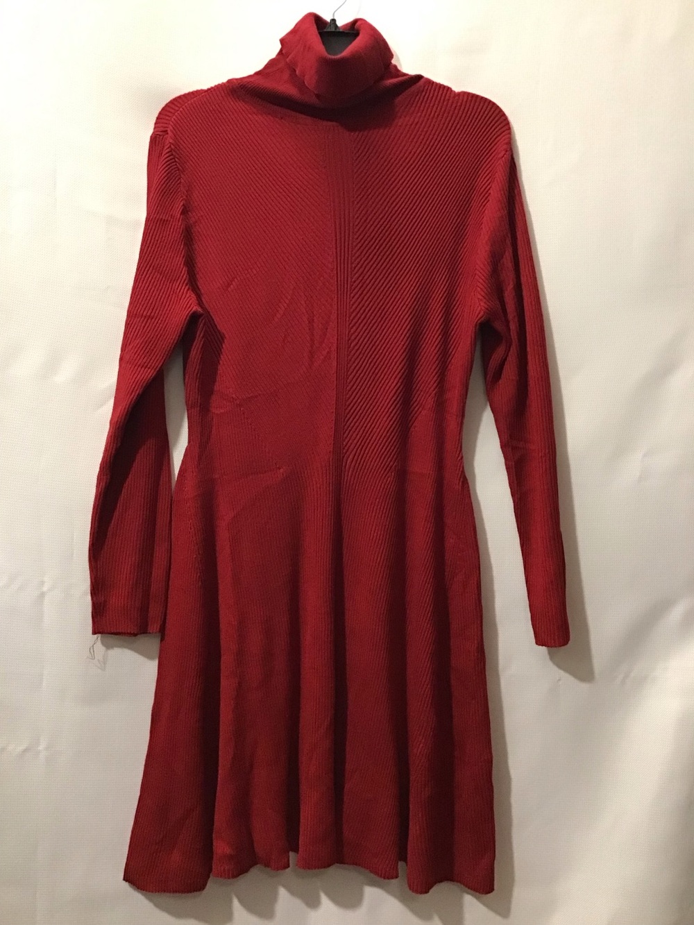545 Fashion Nova Red Turtleneck Fit-and-Flare Dress